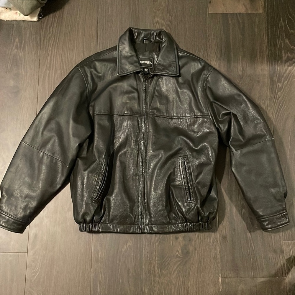 outbrook genuine leather jacket